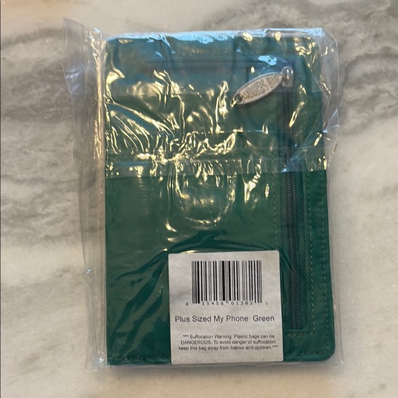 Big Skinny Teal Wallet with Zipper - Picture 11 of 11